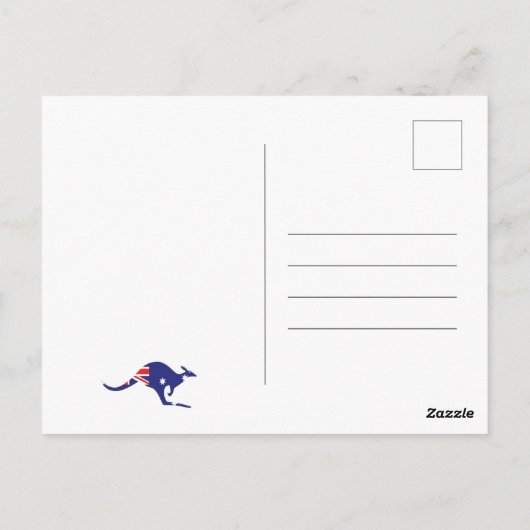 Australië Briefkaarten Kangaroo Flag Classic (Achterkant)