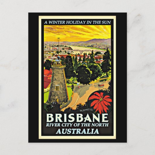 Australië-Brisbane, een winterfeestdag in de zon Briefkaart (Voorkant)