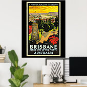 Australië-Brisbane, een winterfeestdag in de zon Poster (Thuiskantoor)