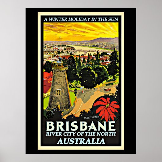 Australië-Brisbane, een winterfeestdag in de zon Poster (Voorkant)