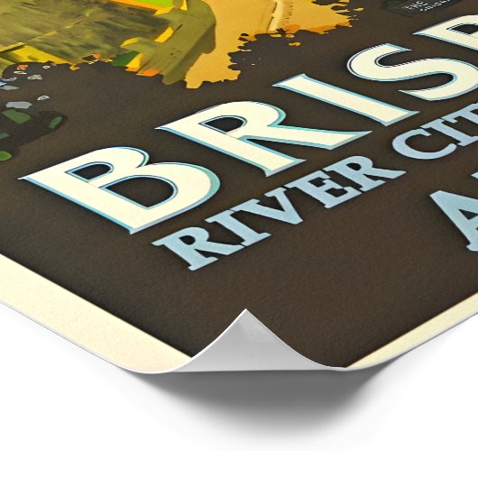 Australië Brisbane Travel Poster (Hoek)