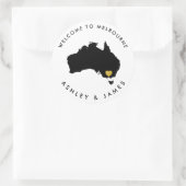 Australië Bruiloft Welkom Sticker voor Doos, Tas (Tas)