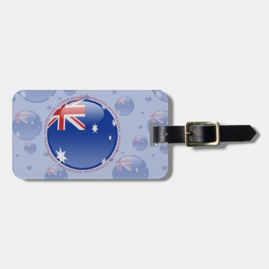 Australië Bubble-vlag Bagagelabel (Voorkant horizontaal)