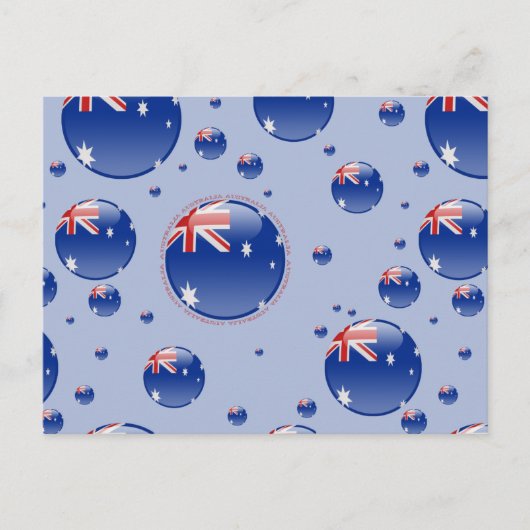 Australië Bubble-vlag Briefkaart (Voorkant)