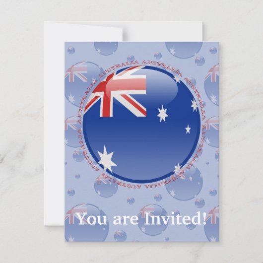 Australië Bubble-vlag Kaart (Voorkant)