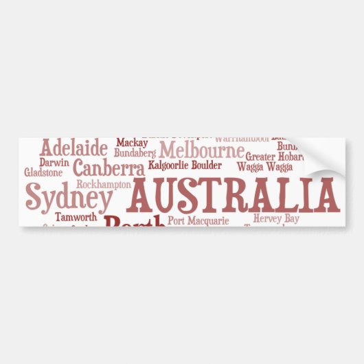 AUSTRALIË Bumpersticker (Voorkant)