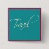 Australië:Button reizen Vierkante Button 5,1 Cm (Voorkant)