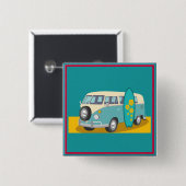 Australië:Button reizen Vierkante Button 5,1 Cm (Voorkant /achterkant)