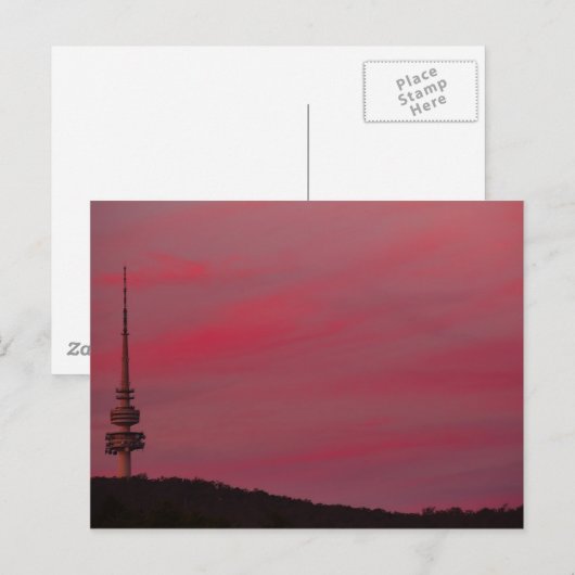 Australië - Canberra - Telstra Tower - Roze hemd Briefkaart (Voorkant / Achterkant)
