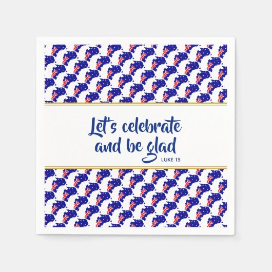 AUSTRALIË - Christelijk papier voor aangepaste fee Servet (Voorkant)