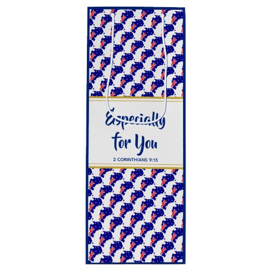 AUSTRALIË Christelijke Eigen feestdag Wijn Cadeautas (Voorkant)