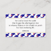 AUSTRALIË Christelijke Manuscript John 3:16 Visitekaartje (Achterkant)
