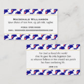 AUSTRALIË Christelijke Manuscript John 3:16 Visitekaartje (Voorkant / Achterkant)