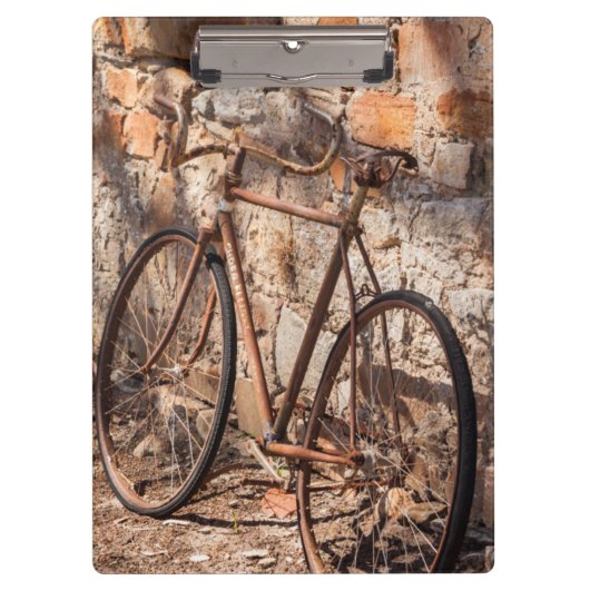 Australië, Clare Valley, Sevenhill, oude fiets Klembord (Voorkant)