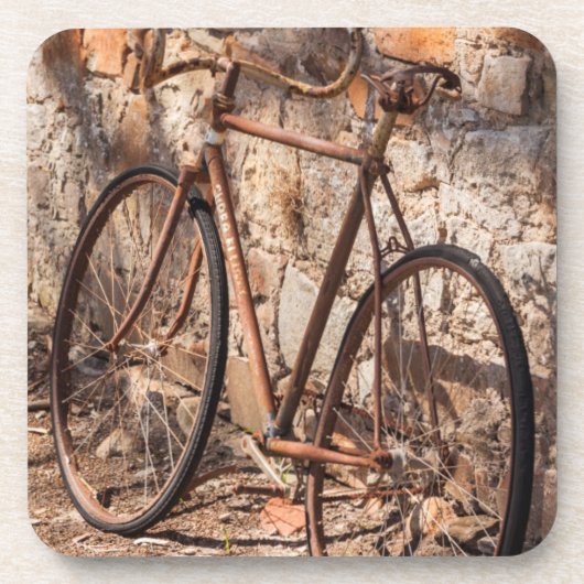 Australië, Clare Valley, Sevenhill, oude fiets Onderzetter (Voorkant)