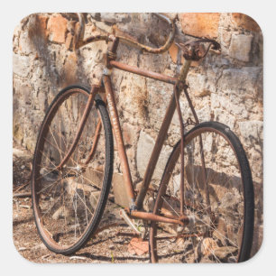 Australië, Clare Valley, Sevenhill, oude fiets Vierkante Sticker