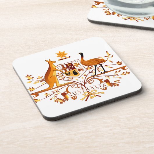 Australië COA Brown Bier Onderzetter (Linkerzijde)