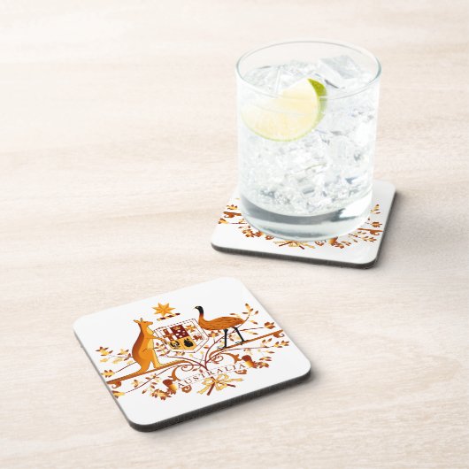 Australië COA Brown Bier Onderzetter (Rechterzijde)