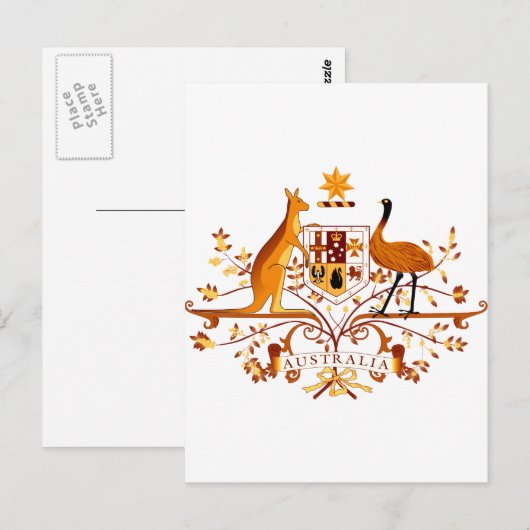 Australië COA Brown Briefkaart (Voorkant / Achterkant)