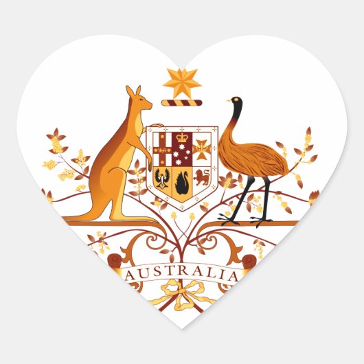 Australië COA Brown Hart Sticker (Voorkant)