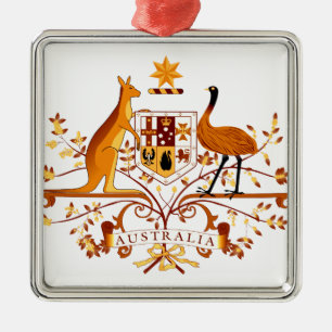 Australië COA Brown Metalen Ornament