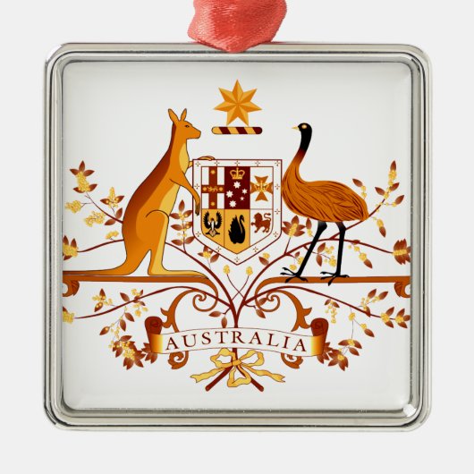 Australië COA Brown Metalen Ornament (Voorkant)