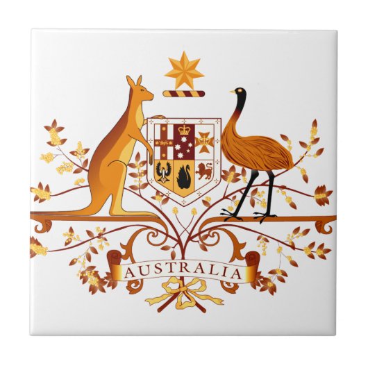 Australië COA Brown Tegeltje (Voorkant)