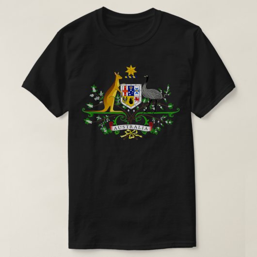 Australië Coat of arm Vlag souvenir Aussie 1 T-shirt (Design voorkant)