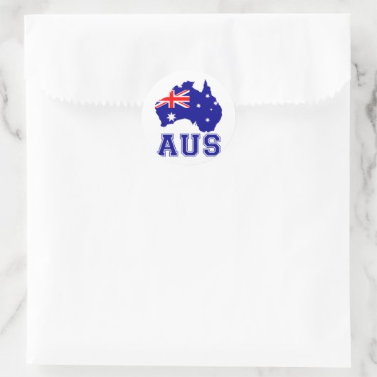 Australië Continent Ronde Sticker (Tas)