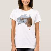 Australië Country Shape Apostles Great Ocean Road T-shirt (Voorkant)