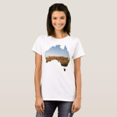 Australië Country Shape Uluru Ayers Rock T-shirt (Voorkant volledig)