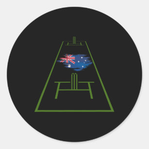 Australië Cricket Jersey Geel Cricket Australië  Ronde Sticker