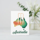 Australië Cricket-kaart. Briefkaart (Staand voorkant)