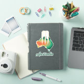 Australië Cricket-kaart. Sticker (iPad Cover)