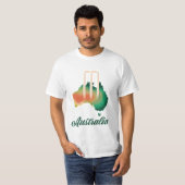Australië Cricket kaart. T-shirt (Voorkant volledig)