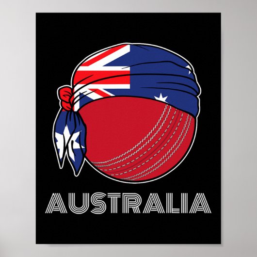 Australië Cricket Kit Australische Internationale Poster (Voorkant)