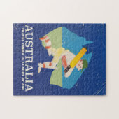 Australië Cricket Vintage reisposter Legpuzzel (Horizontaal)
