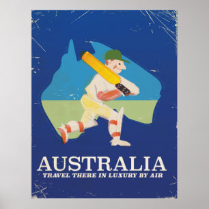 Australië Cricket Vintage reisposter Poster