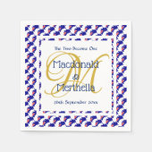 AUSTRALIË Custom Monogram Trouwpapier Servet (Voorkant)