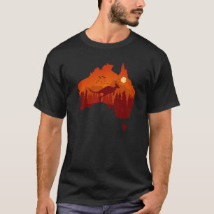 Australië Dag Australische Kaart Vlag Patriottisc T-shirt