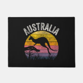 Australië Dag Grappige Australische Kangoeroe Retr Deurmat (Voorkant)