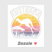 Australië Dag Grappige Australische Kangoeroe Retr Sticker (Vel)