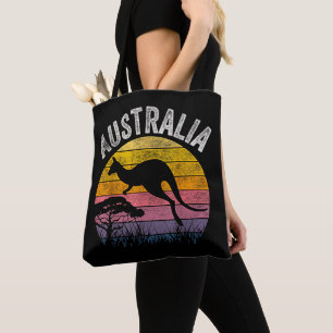 Australië Dag Grappige Australische Kangoeroe Retr Tote Bag
