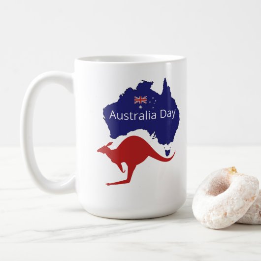 Australië Dag Kangoeroe Koffiemok (Met donut)