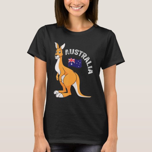 Australië Dag Peuter Shirt Grappige Kangeroe Austr (Voorkant)