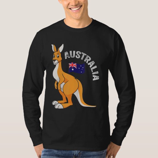 Australië Dag Peuter Shirt Grappige Kangoeroe Aust (Voorkant)
