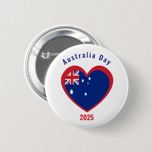 Australië dag vlag hart douane ronde button 5,7 cm (Voorkant /achterkant)