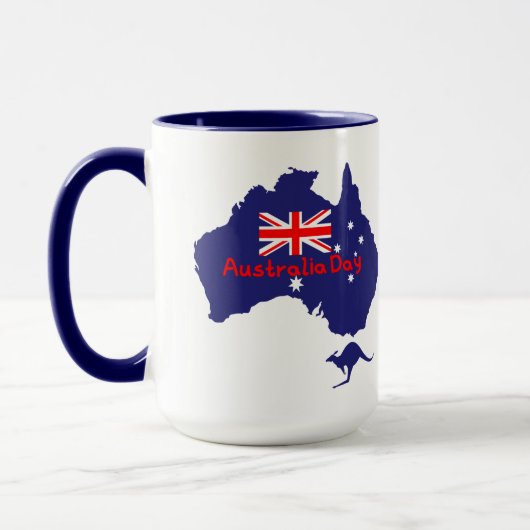 Australië Dag Vlagkaart Mok (Links)