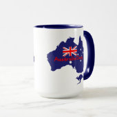 Australië Dag Vlagkaart Mok (Voorkant rechts)