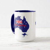Australië Dag Vlagkaart Mok (Voorkant links)